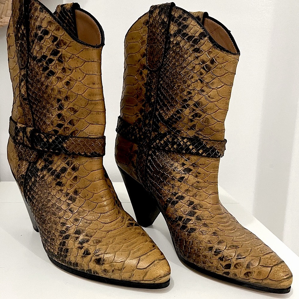 Isabel Marant Deane Boots (Snake effect cowboy Boots)